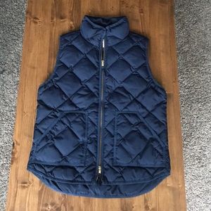 J Crew factory navy quilted puffer vest